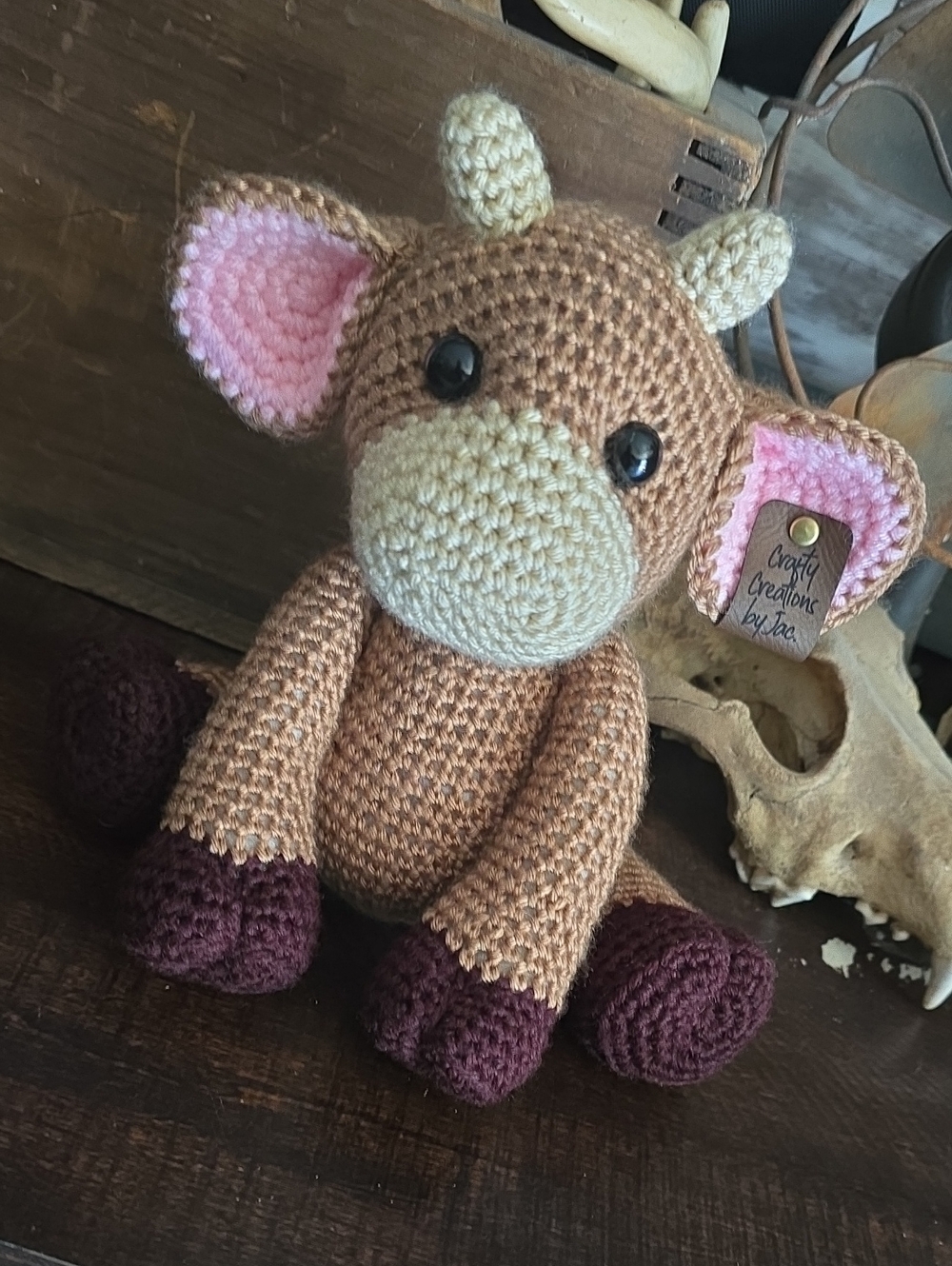 Sitting Cow Crochet Plushie